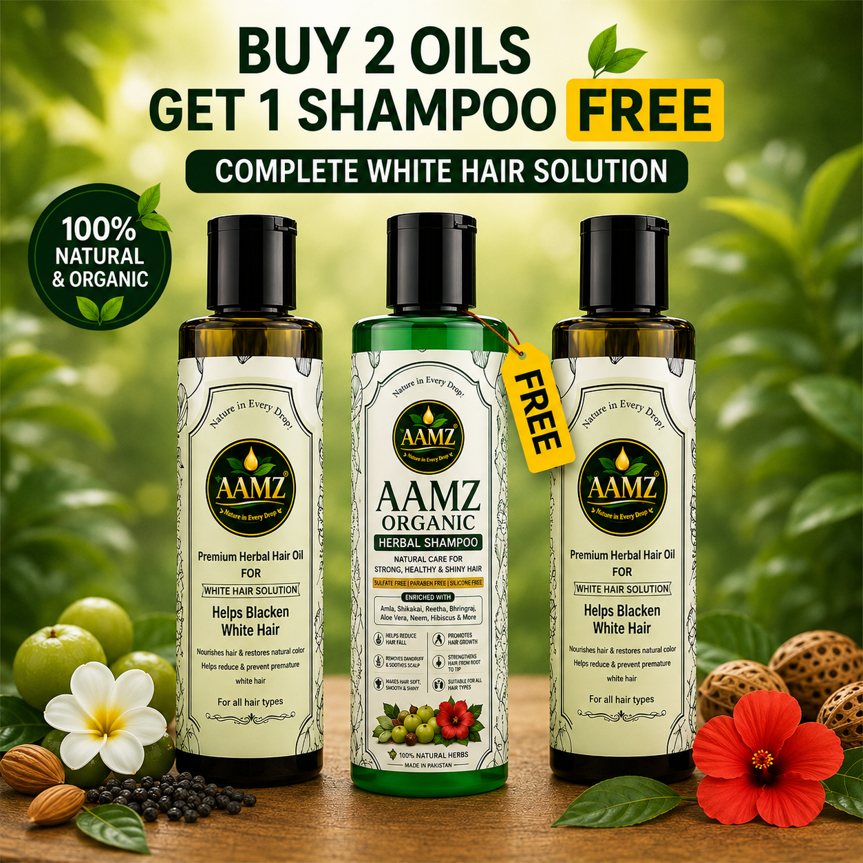 AAMZ White Hair Oil Combo